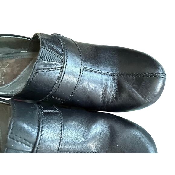 Dansko Black Leather Solstice Clogs size 38 7.5 8 - Picture 4 of 8